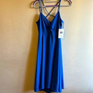 Bleecker 126 Women's Spaghetti Strap Maxi Hi-Low Dress Size 6 Blue